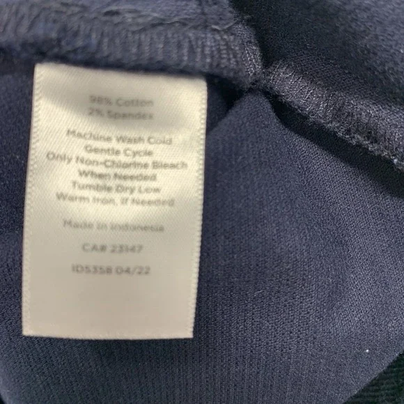 Talbots Corduroy Skirt 8 Navy Blue Pockets Above Knee Stretch Casual Work Travel - Picture 6 of 8